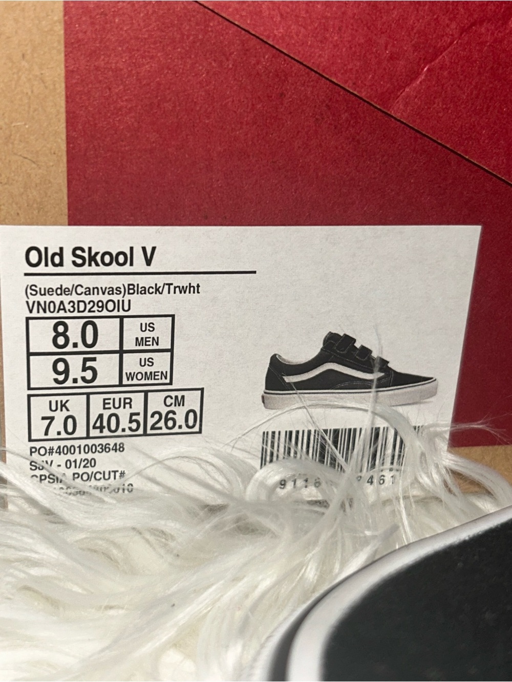 Vans Womens Black & White Velcro Old Skool Sneakers - Picture 5 of 5